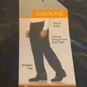 Savane Black Straight Leg Pants